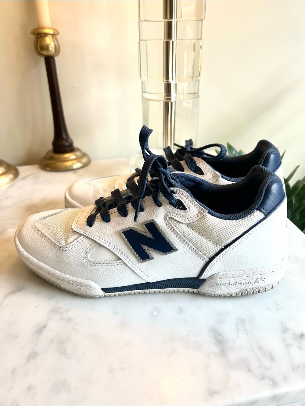 New Balance Numeric Tom Knox 600 Navy & White Low Top Sneakers Size Men’s 8